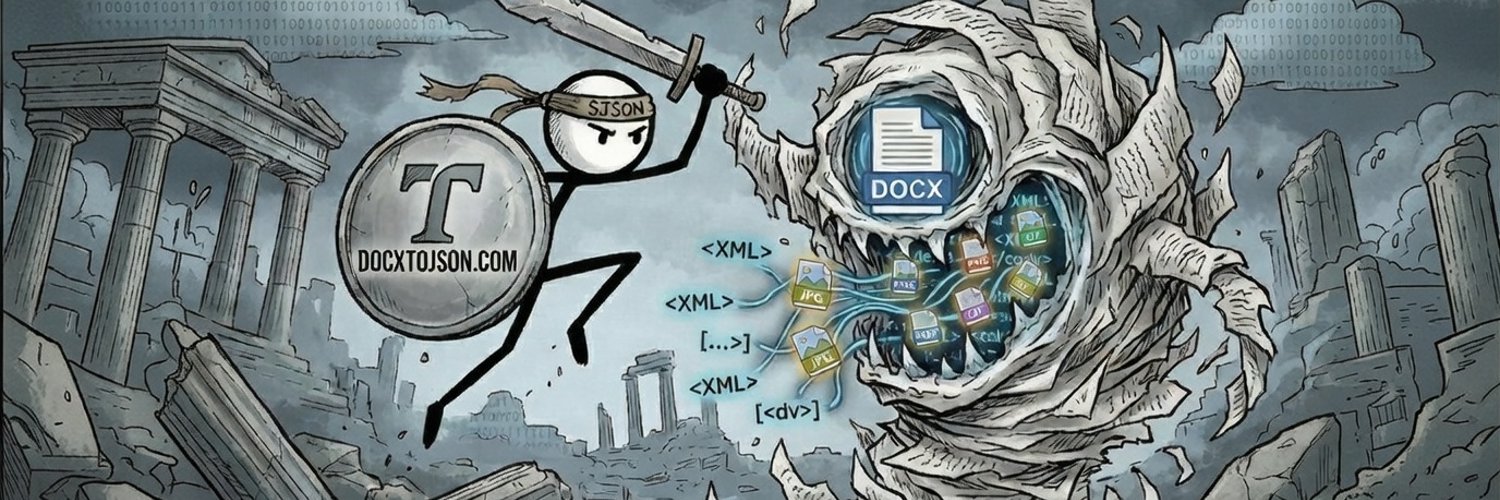 Docx to JSON conversion illustration